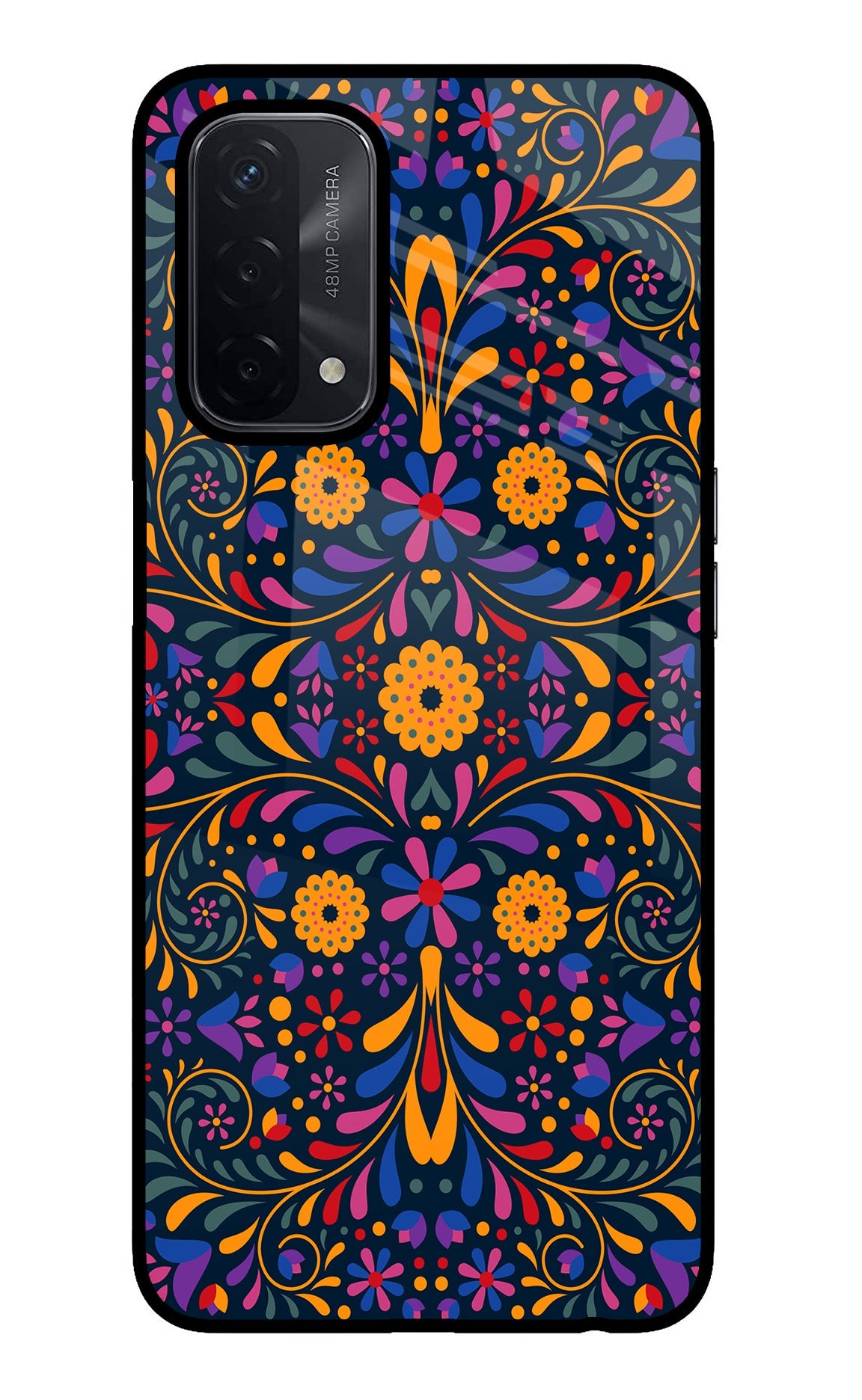 Mexican Art Oppo A74 5G Glass Case