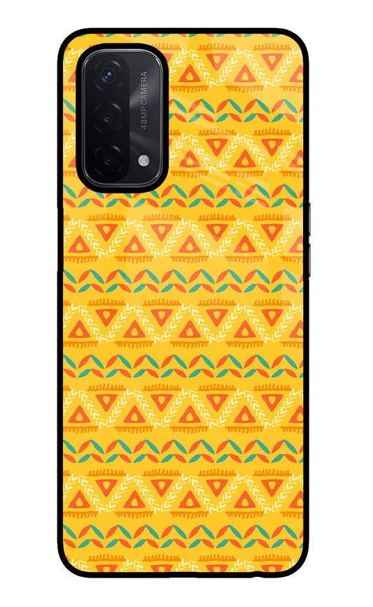 Tribal Pattern Oppo A74 5G Glass Case