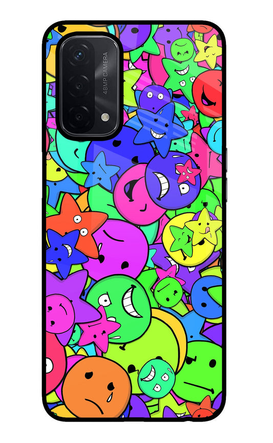 Fun Doodle Oppo A74 5G Glass Case