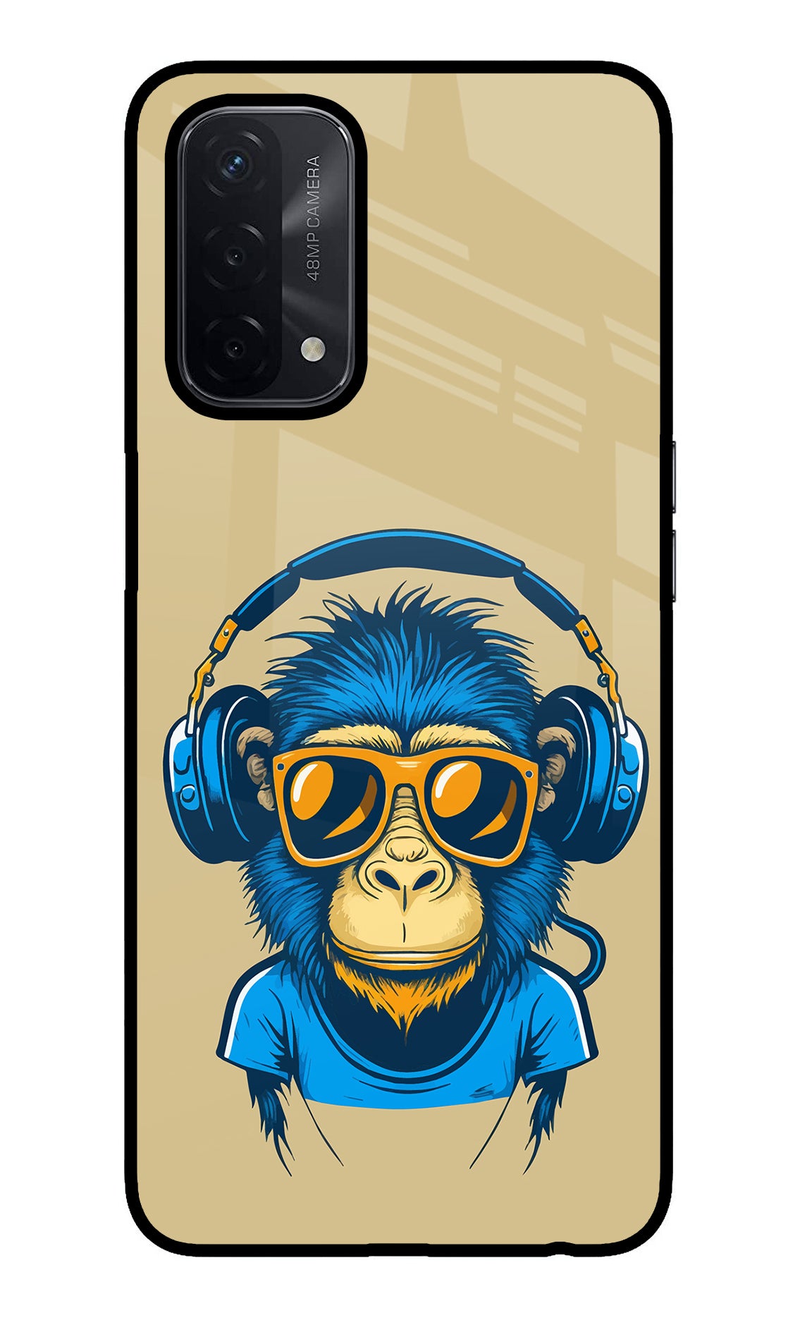 Monkey Headphone Oppo A74 5G Back Cover