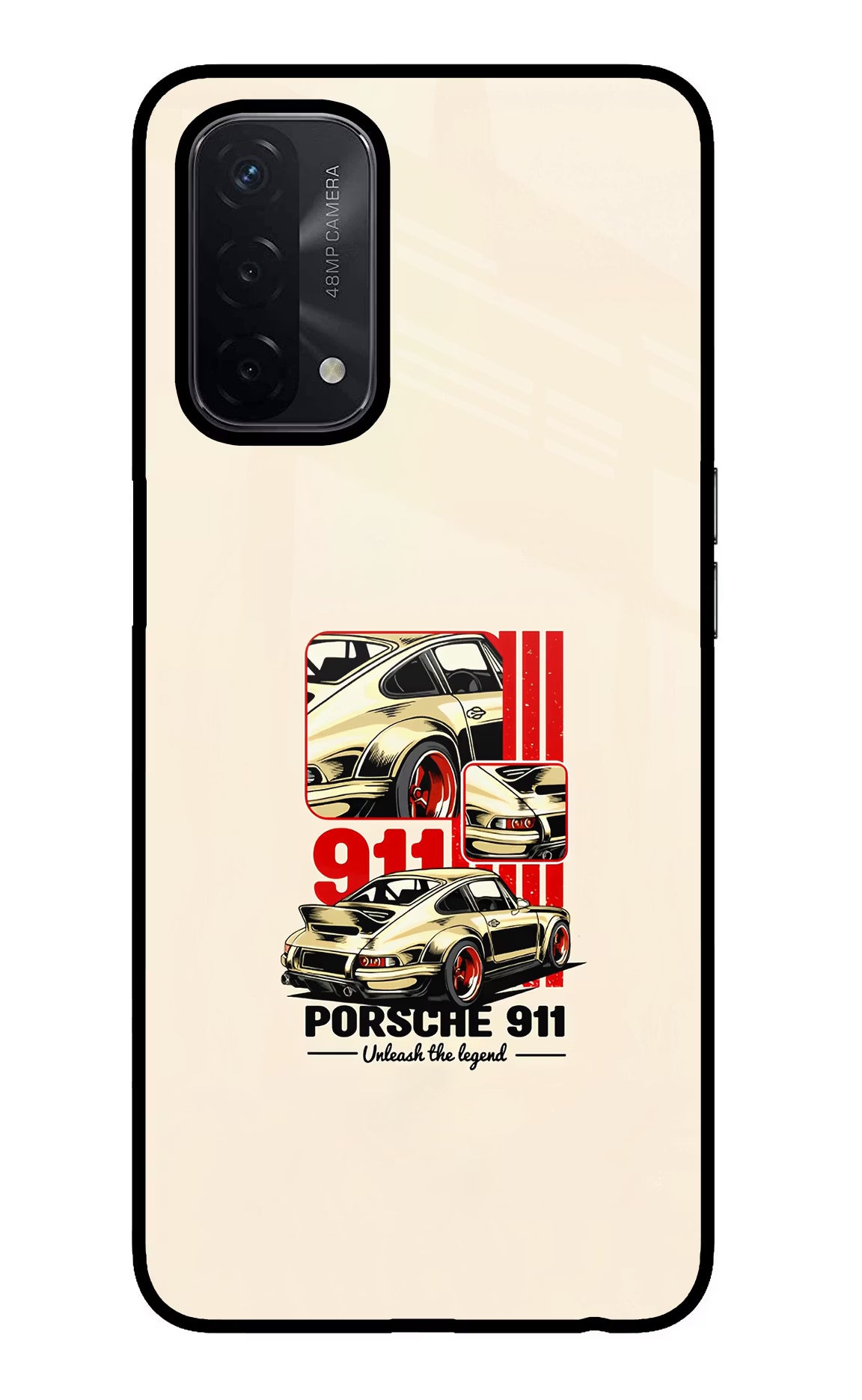 Classic Porsche 911 Oppo A74 5G Glass Case Back Cover by Casekaro