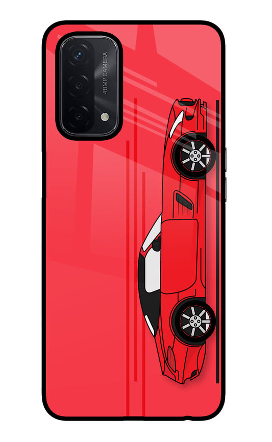 Red Velocity Oppo A74 5G Glass Case