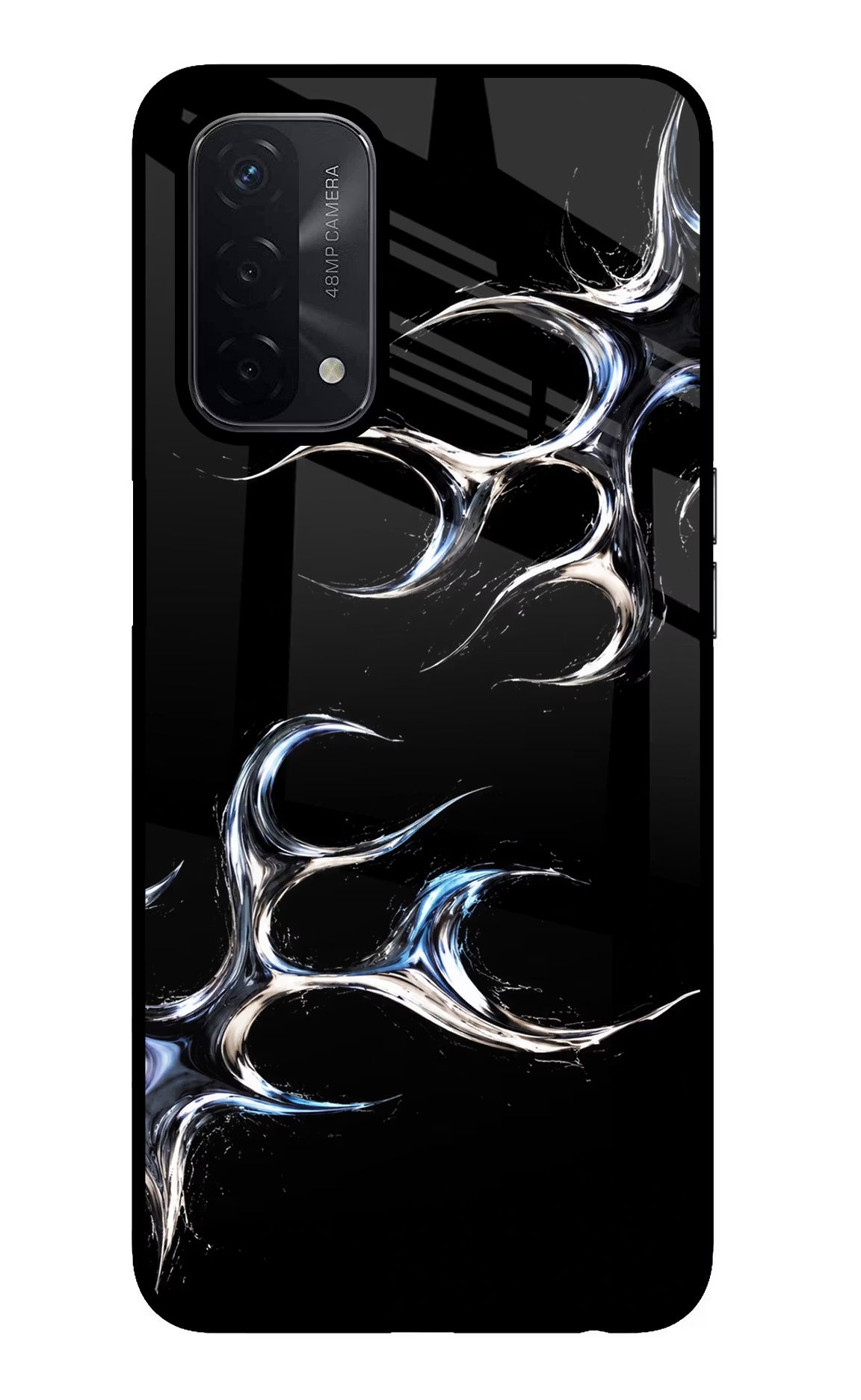 Chrome Tribal Oppo A74 5G Glass Case Back Cover by Casekaro