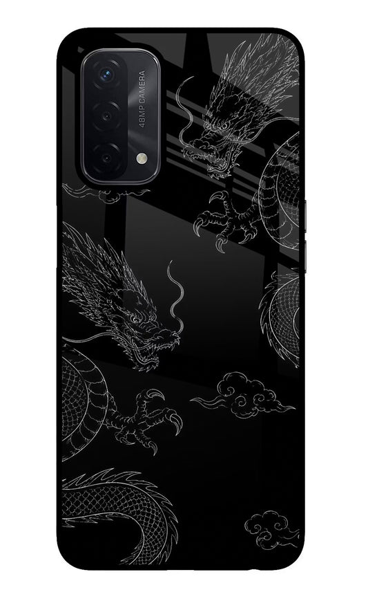Twin Dragons Oppo A74 5G Glass Case
