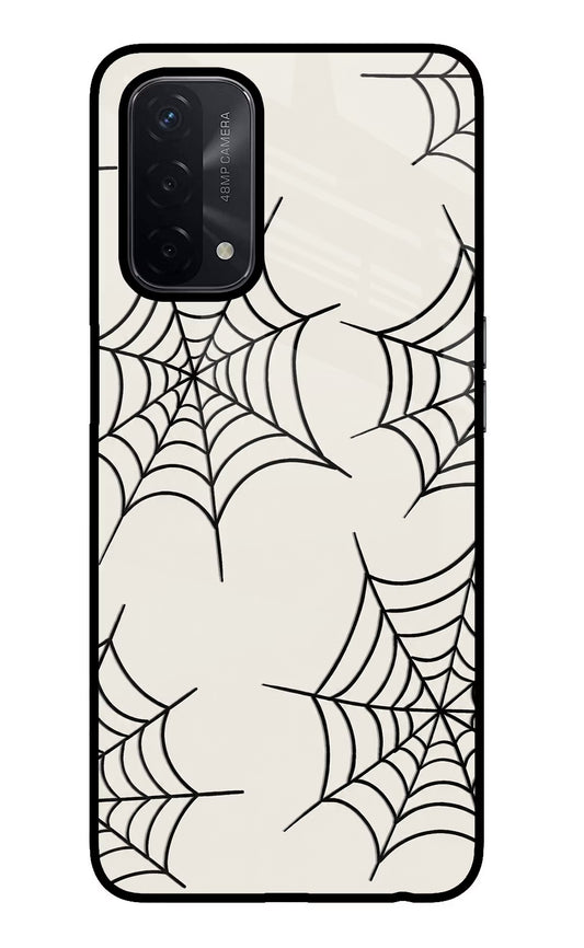 Spider Web Oppo A74 5G Glass Case