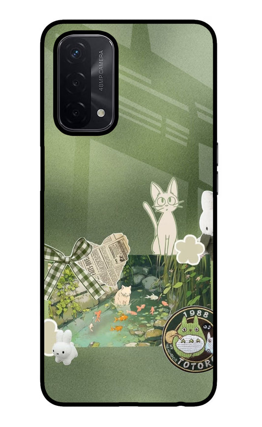 Aesthetic anime Oppo A74 5G Glass Case