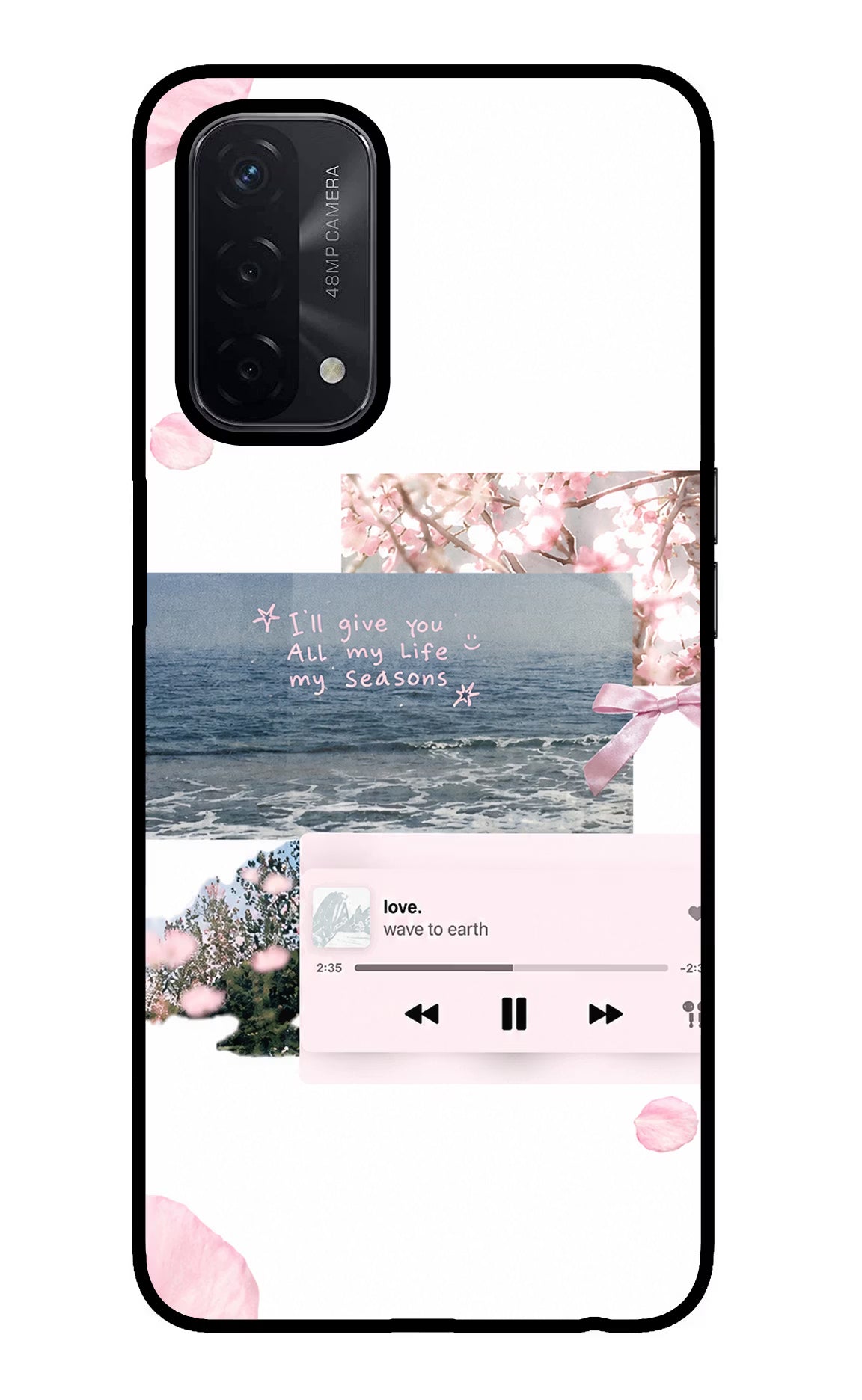 Wave to earth Oppo A74 5G Glass Case