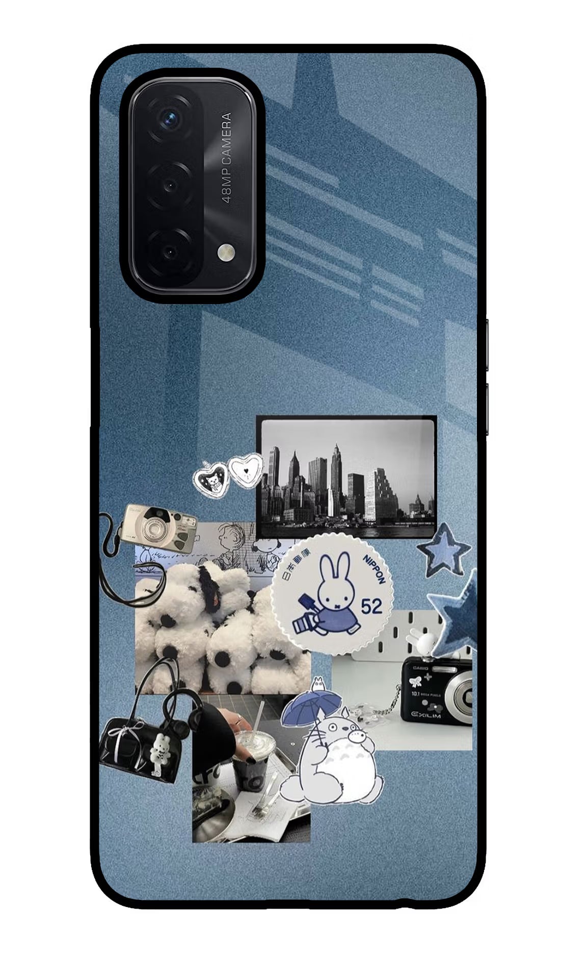 Miffy Oppo A74 5G Glass Case Back Cover by Casekaro