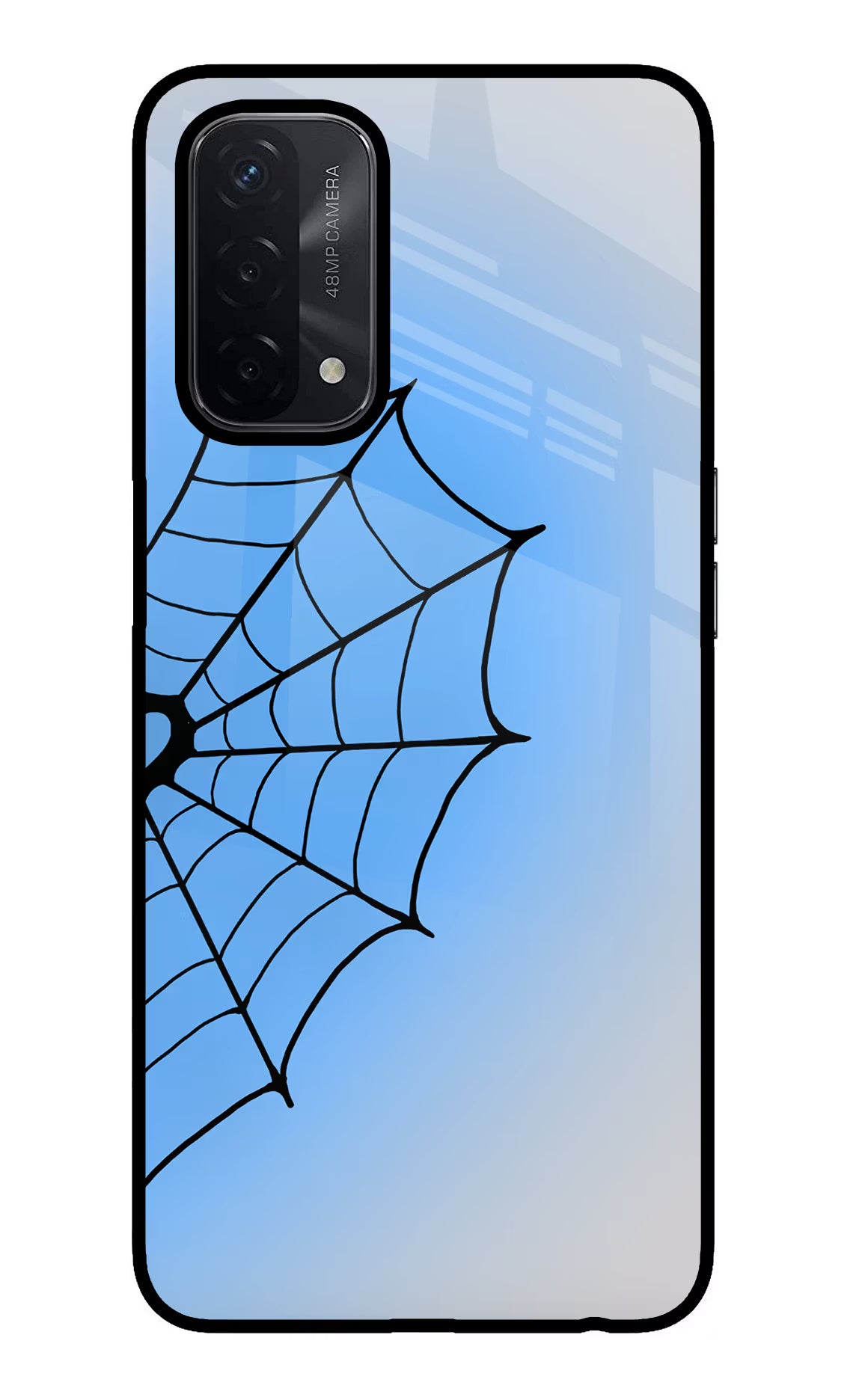 Blue Web Oppo A74 5G Glass Case