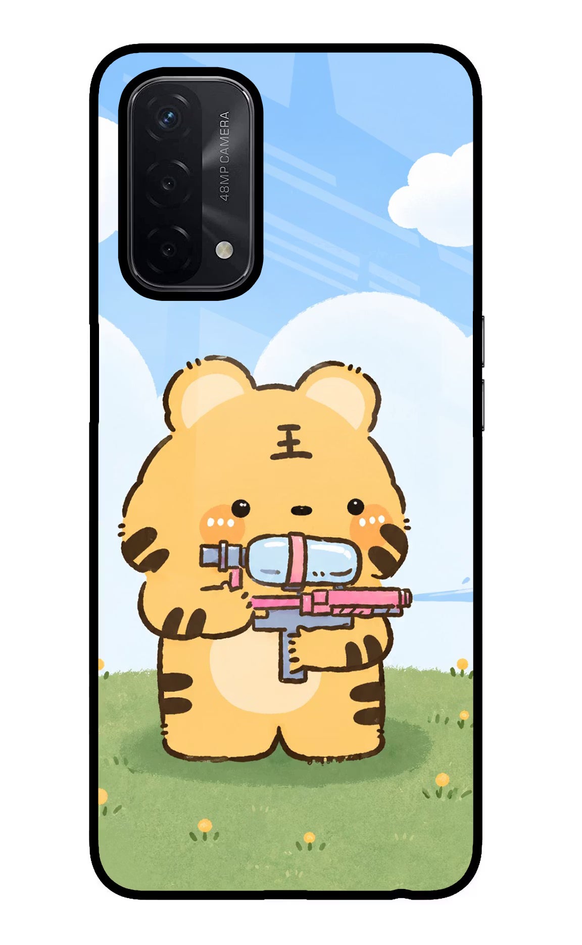 Tiger Treat Oppo A74 5G Glass Case