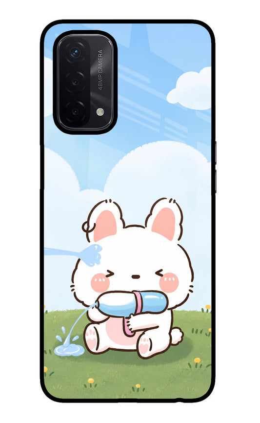 Bunny Treat Oppo A74 5G Glass Case