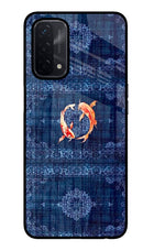 Koi Blue Oppo A74 5G Glass Case