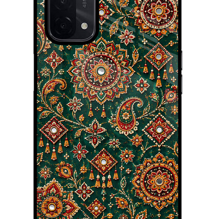Green Pataka Oppo A74 5G Glass Case