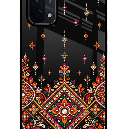 Noir Mehfil Oppo A74 5G Glass Case