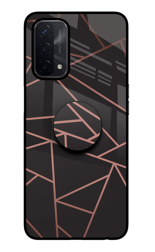 Geometric Pattern Oppo A74 5G Glass Case