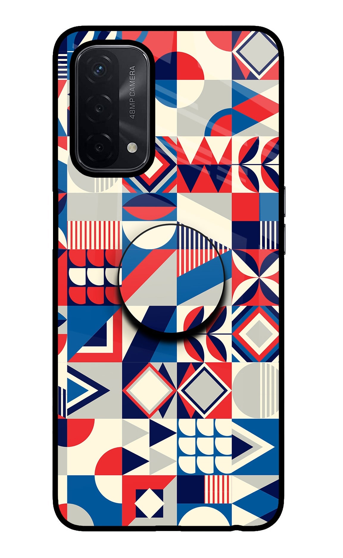 Colorful Pattern Oppo A74 5G Glass Case