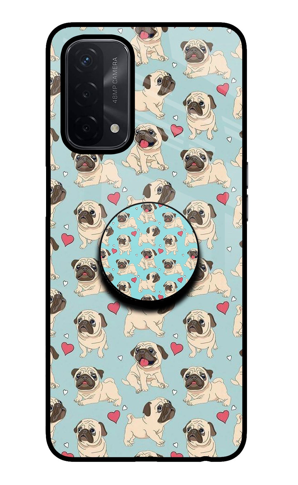 Pug Dog Oppo A74 5G Glass Case