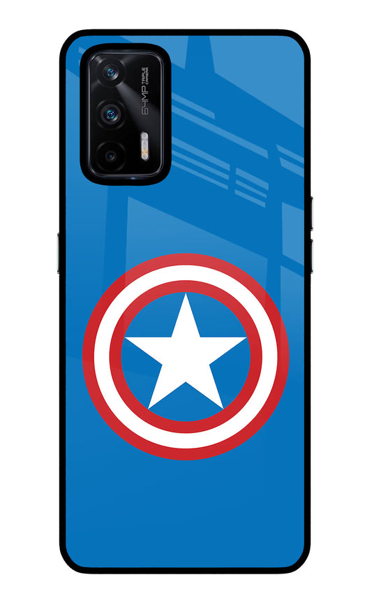 Captain America Logo Realme X7 Max Glass Case