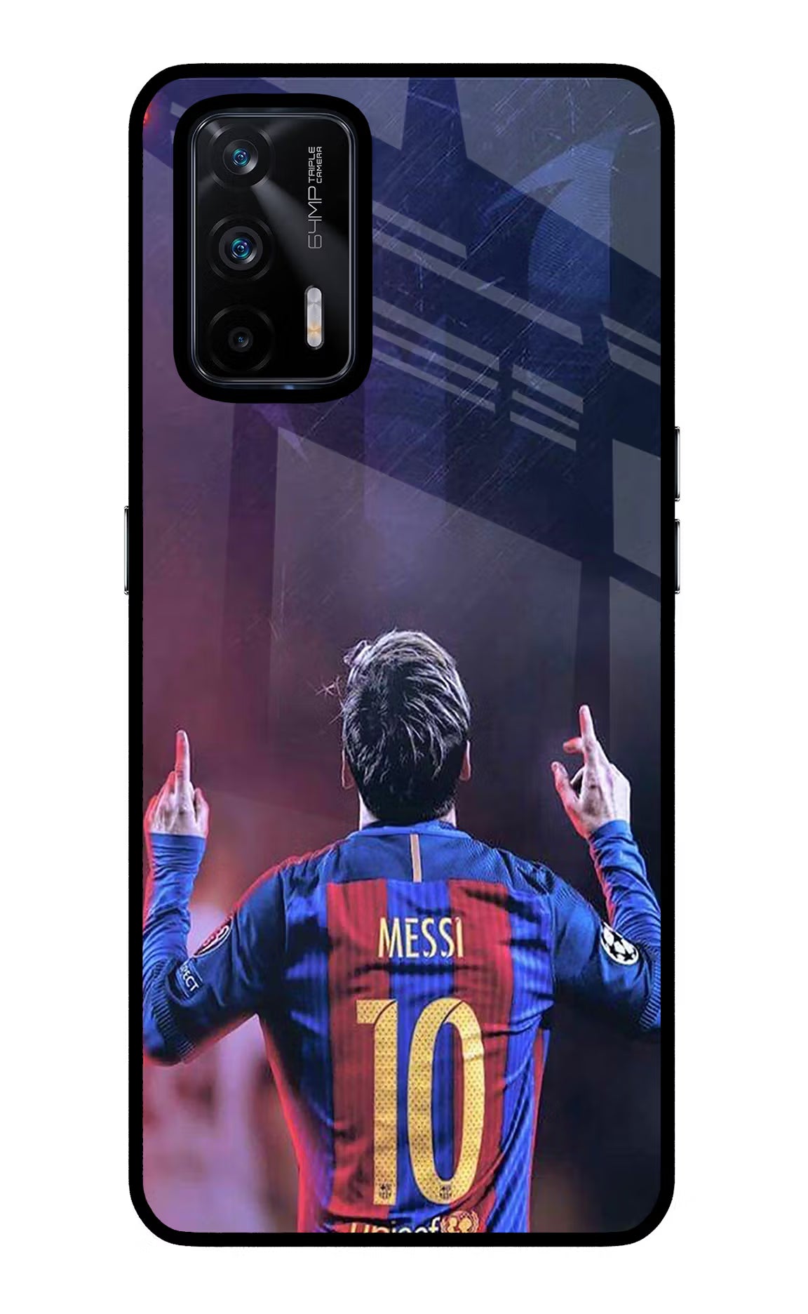 Messi Realme X7 Max Glass Case Back Cover by Casekaro