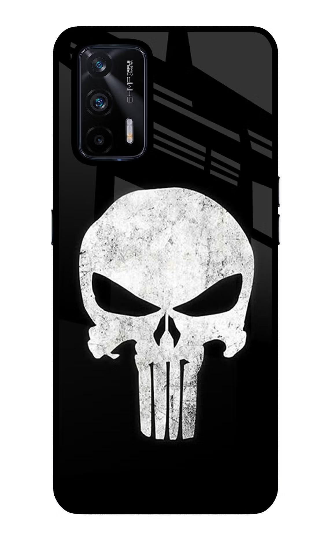 Punisher Skull Realme X7 Max Glass Case Back Cover by Casekaro
