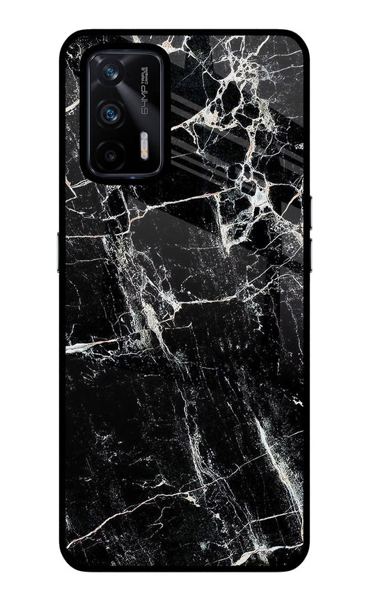 Black Marble Texture Realme X7 Max Glass Case