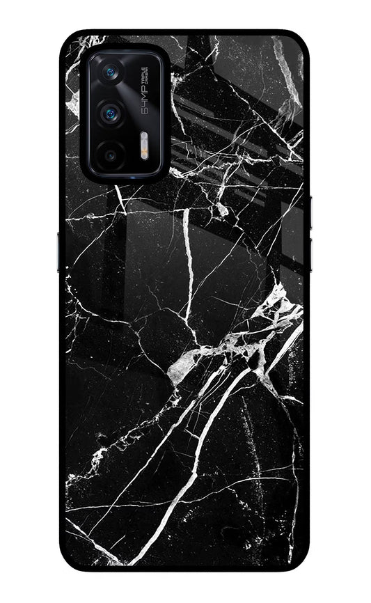 Black Marble Pattern Realme X7 Max Glass Case