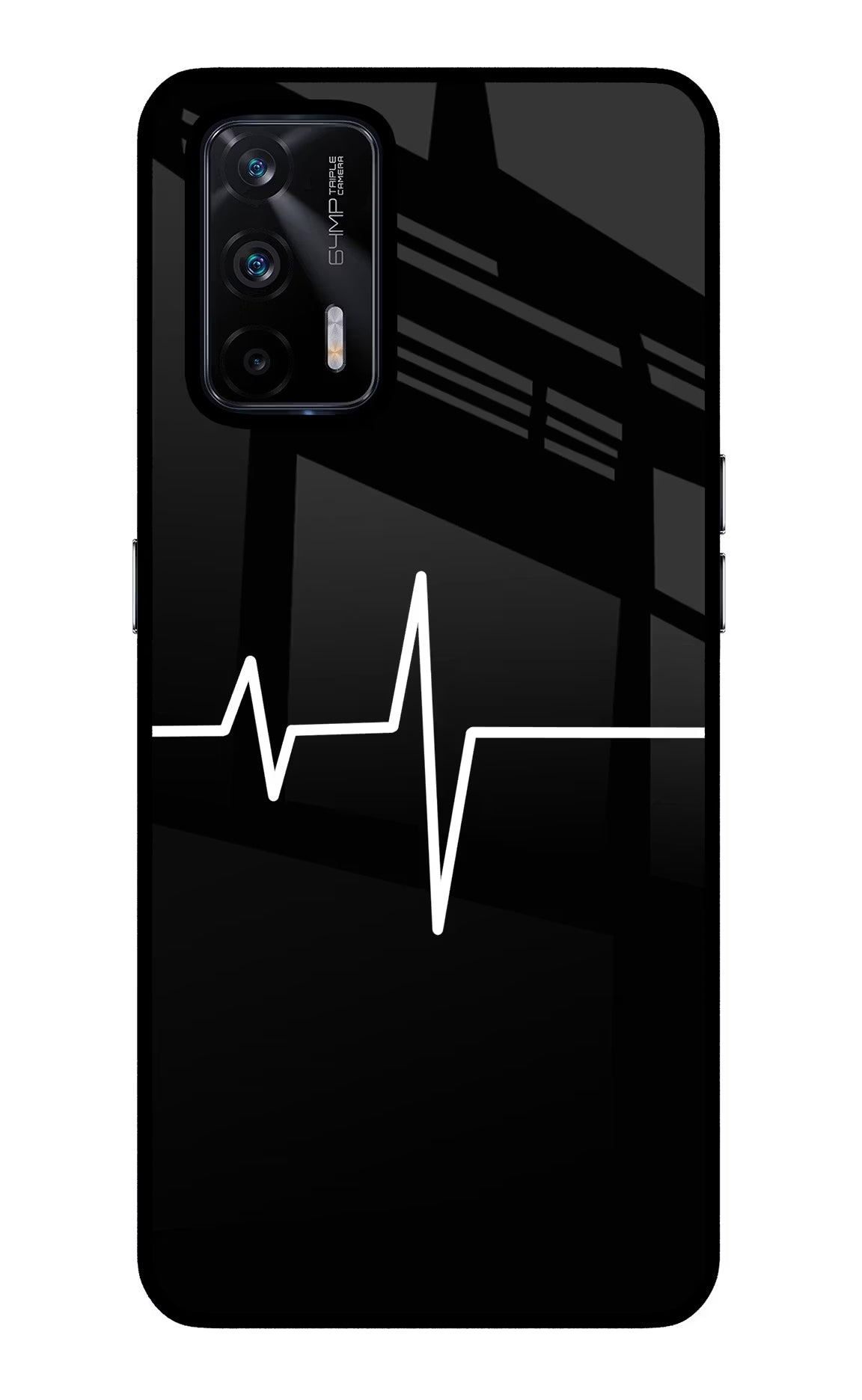 Heart Beats Realme X7 Max Glass Case Back Cover by Casekaro