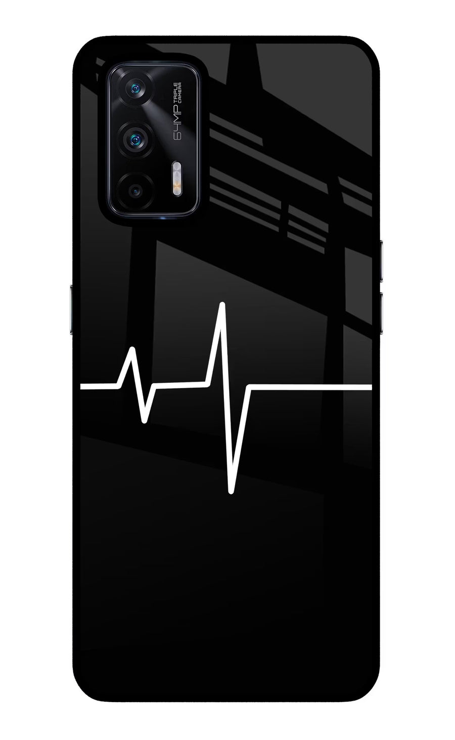 Heart Beats Realme X7 Max Back Cover, Glass case