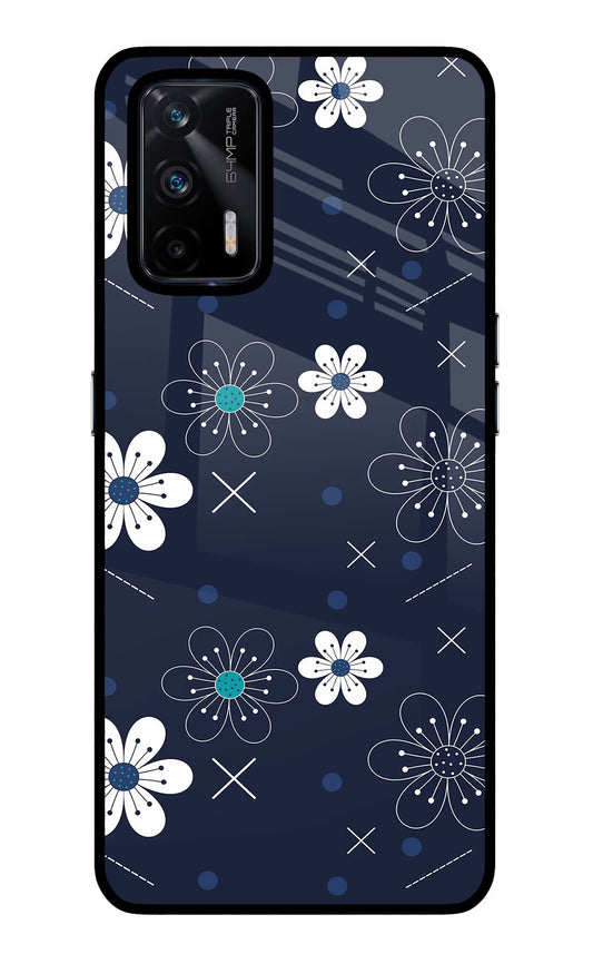 Flowers Realme X7 Max Glass Case