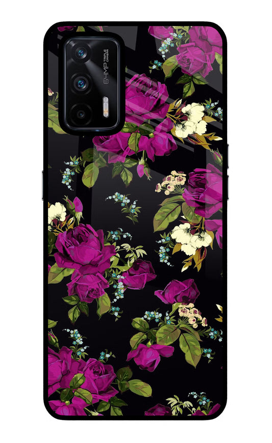 Flowers Realme X7 Max Glass Case