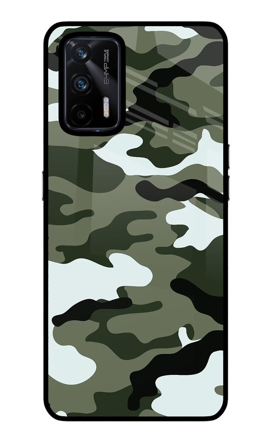 Camouflage Realme X7 Max Glass Case