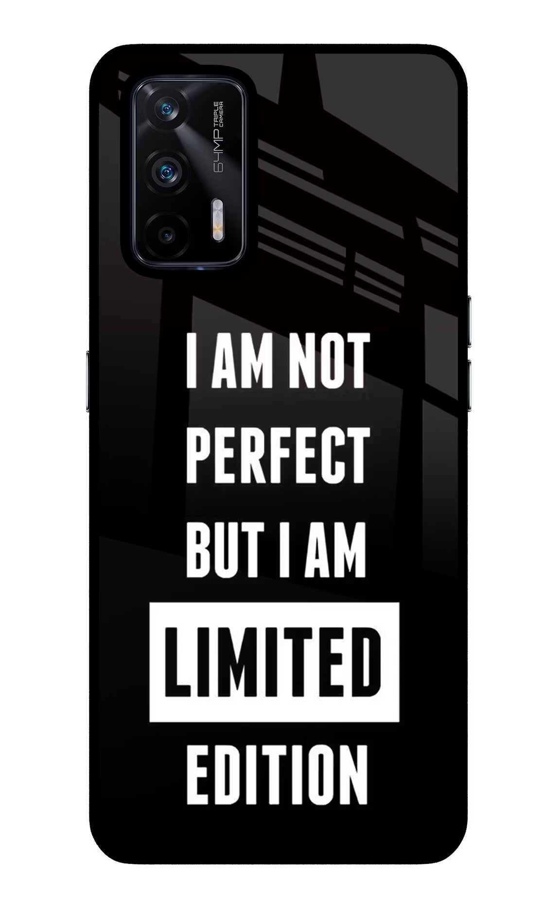 I Am Not Perfect But I Am Limited Edition Realme X7 Max Glass Case Back Cover by Casekaro