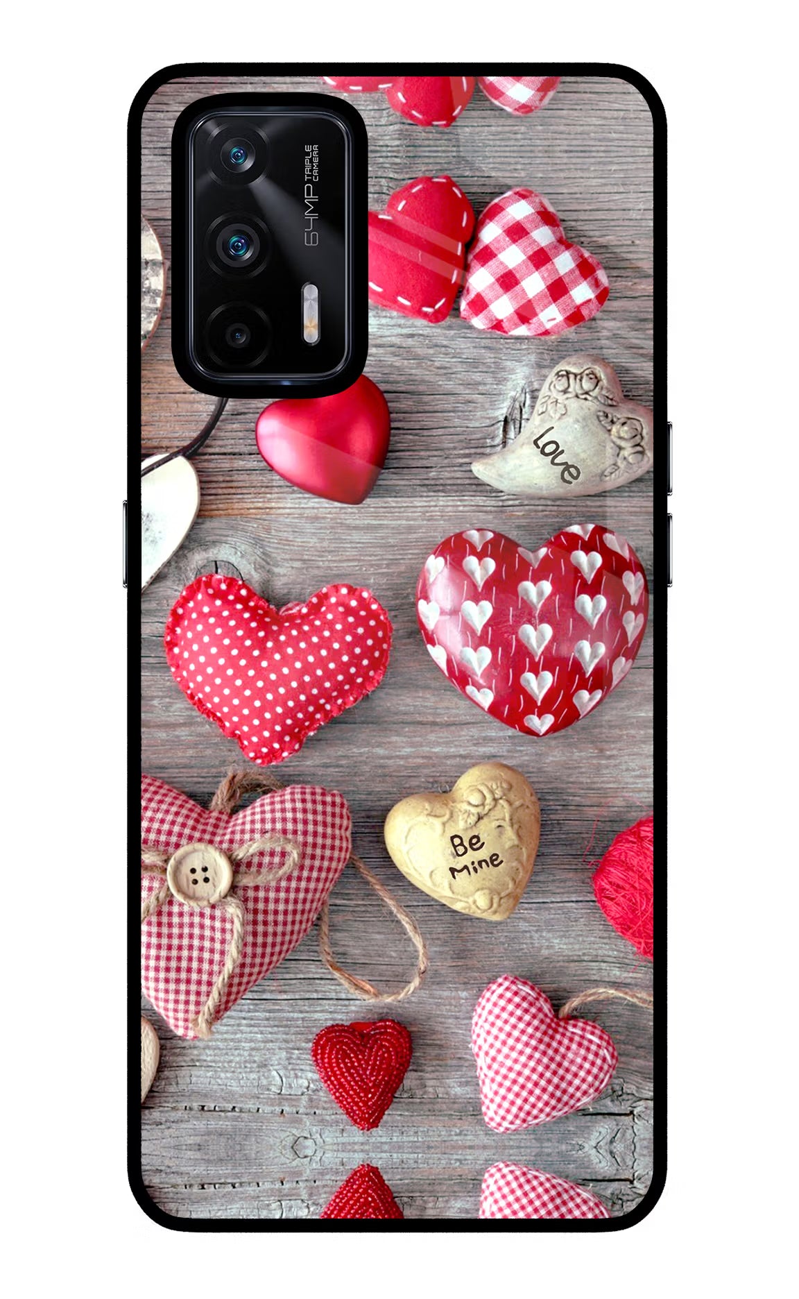 Love Wallpaper Realme X7 Max Glass Case Back Cover by Casekaro