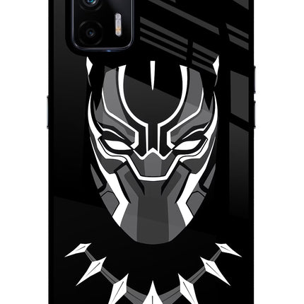 Black Panther Realme X7 Max Glass Case Back Cover by Casekaro