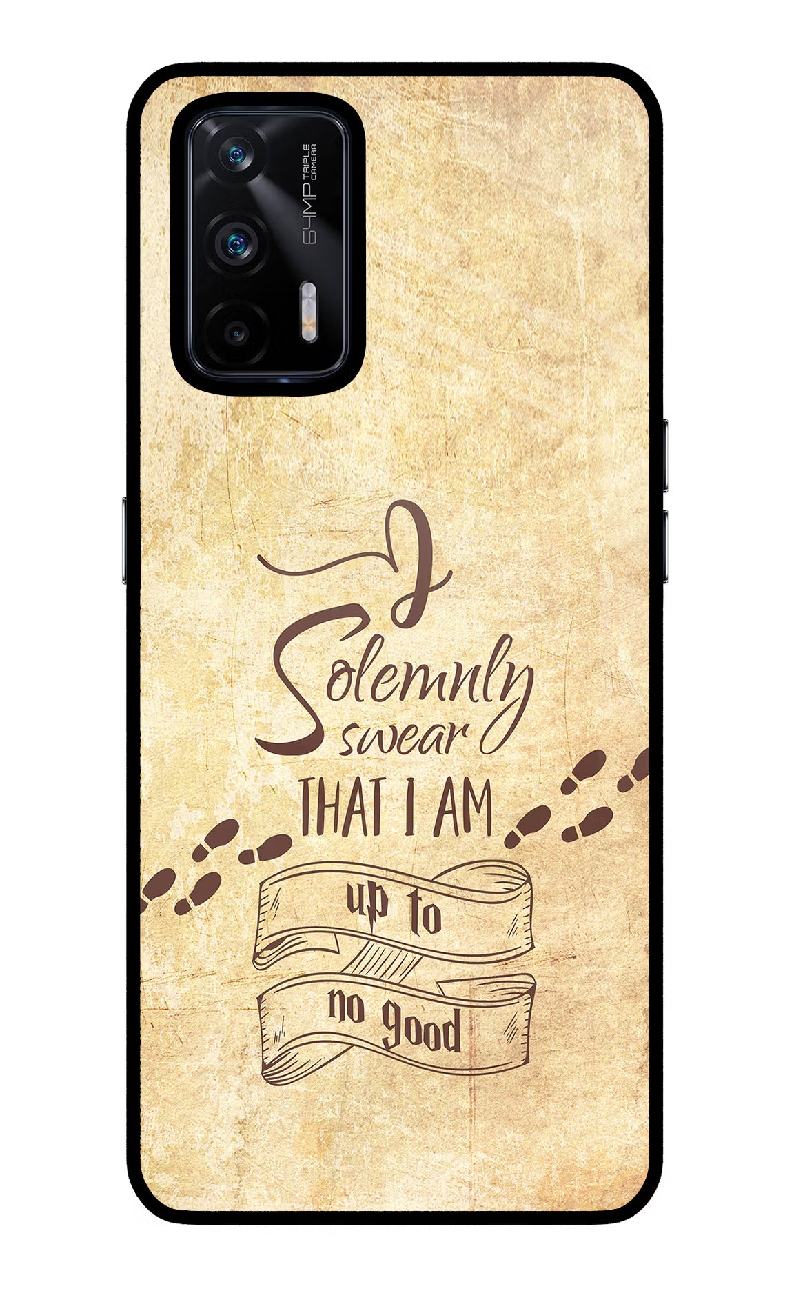 I Solemnly swear that i up to no good Realme X7 Max Glass Case Back Cover by Casekaro