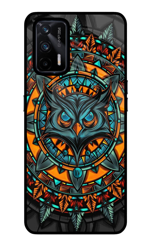 Angry Owl Art Realme X7 Max Glass Case