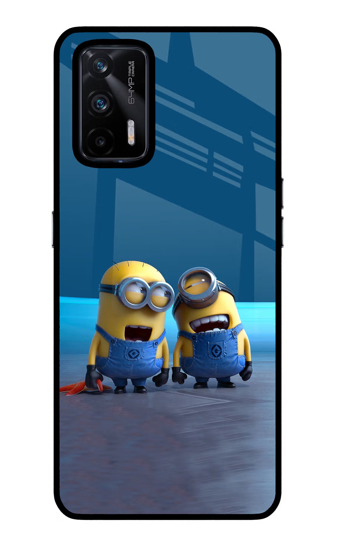 Minion Laughing Realme X7 Max Glass Case