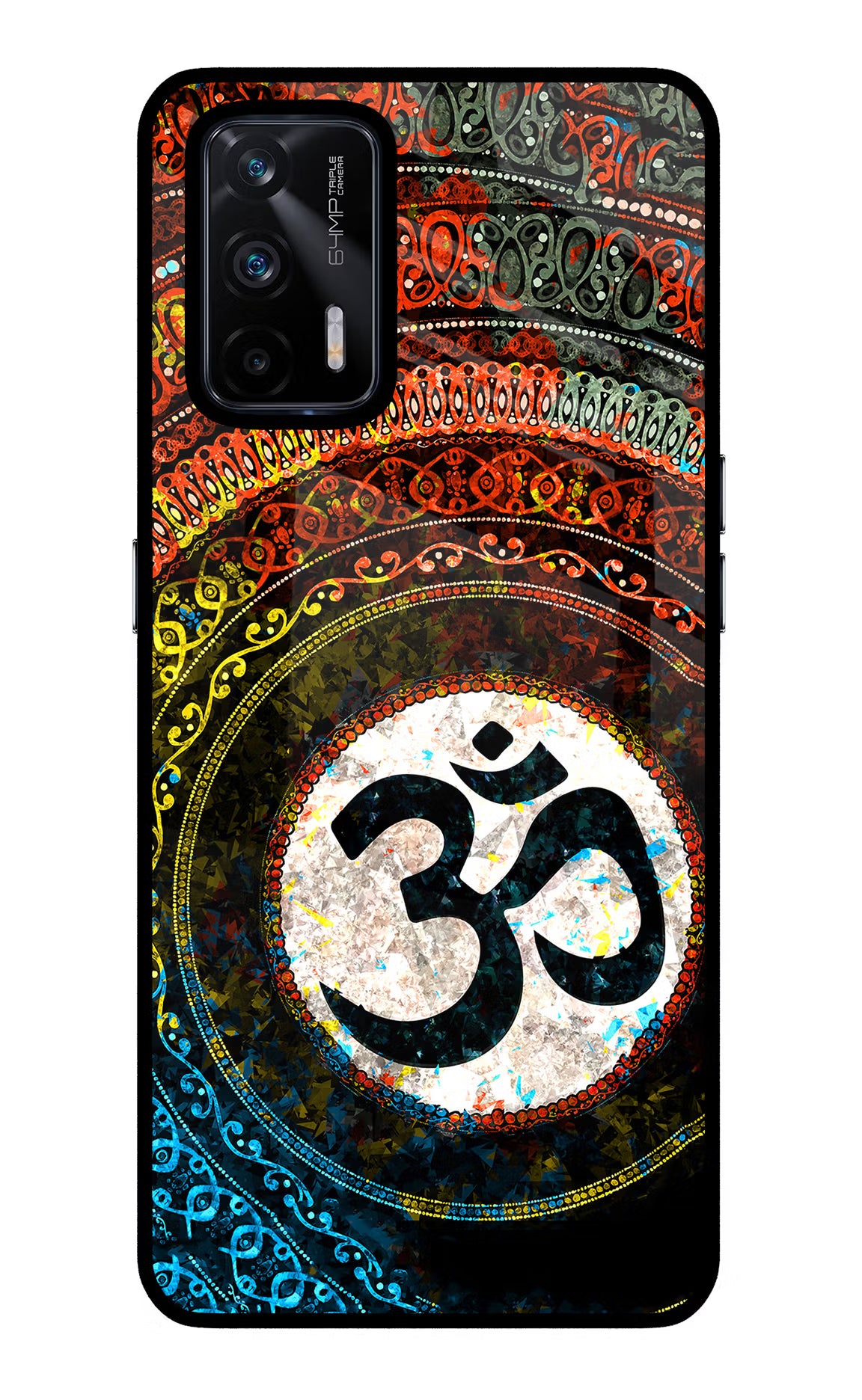 Om Cultural Realme X7 Max Glass Case Back Cover by Casekaro