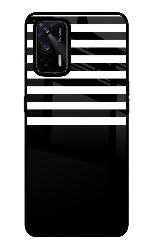 Black and White Print Realme X7 Max Glass Case