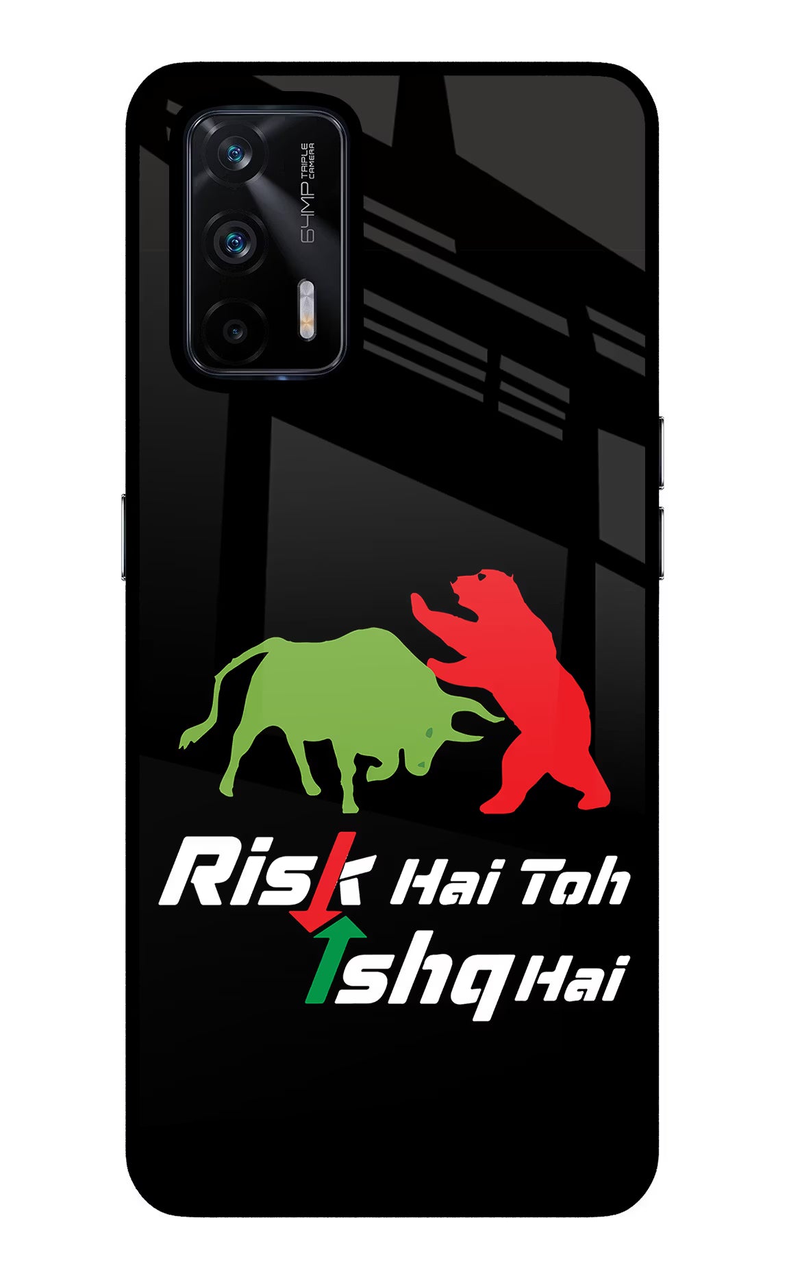 Risk Hai Toh Ishq Hai Realme X7 Max Glass Case
