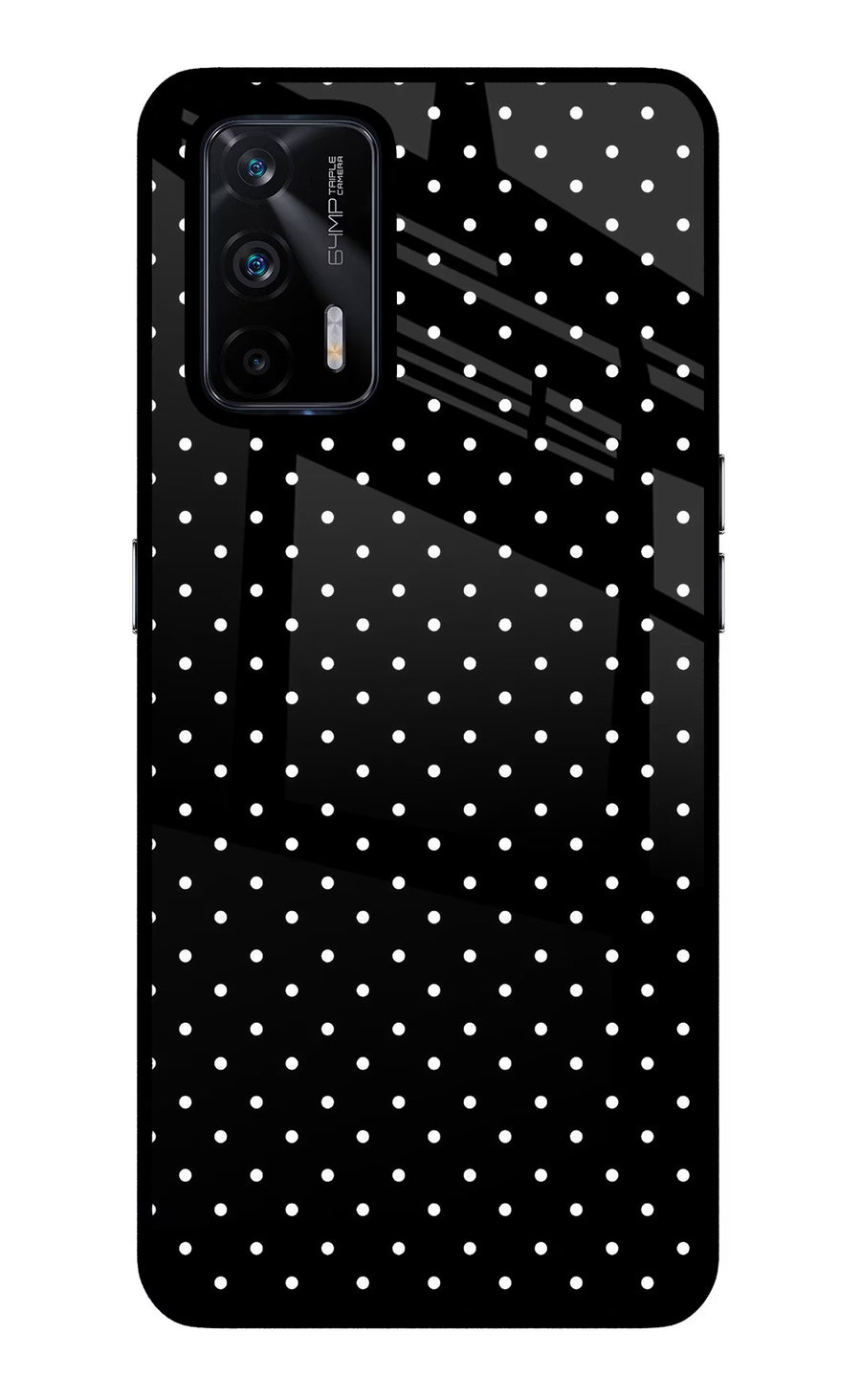 White Dots Realme X7 Max Back Cover, Glass case