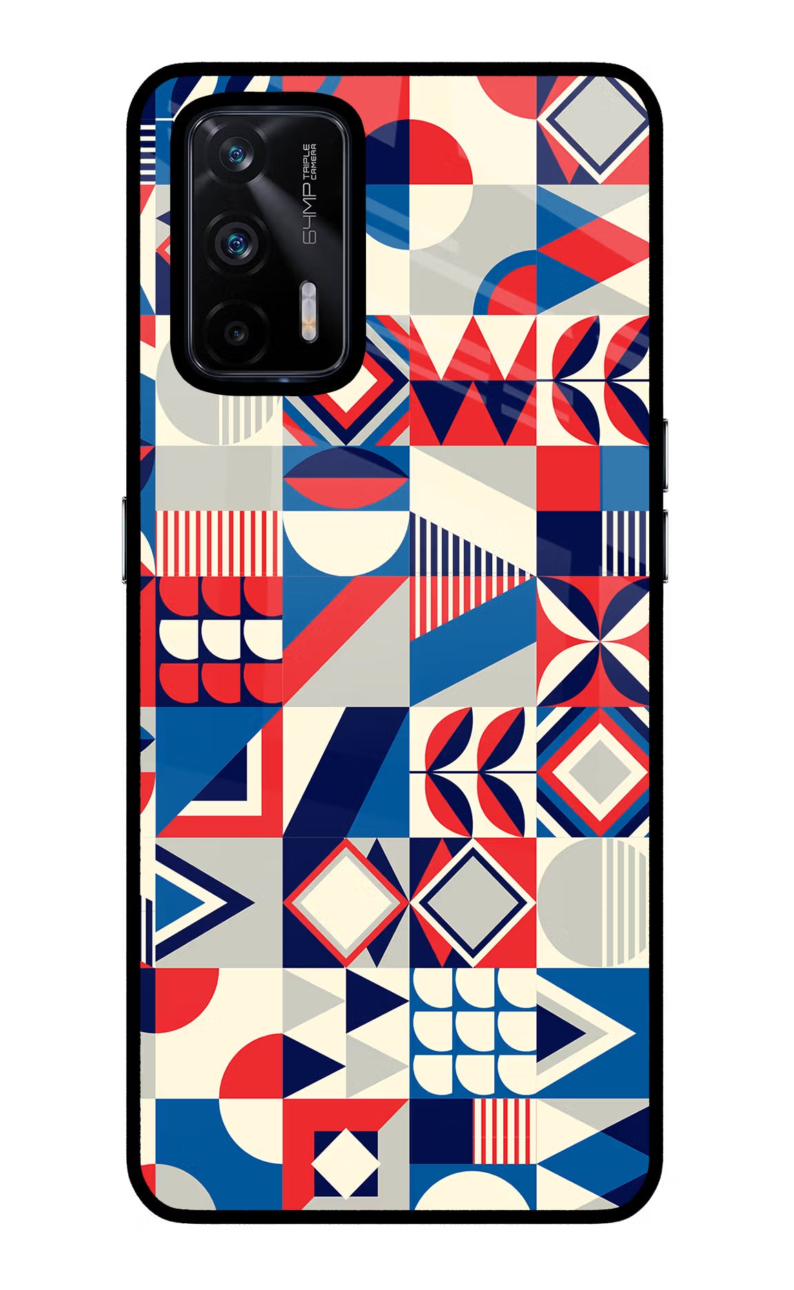 Colorful Pattern Realme X7 Max Glass Case