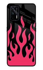 Fire Flames Realme X7 Max Glass Case Back Cover by Casekaro