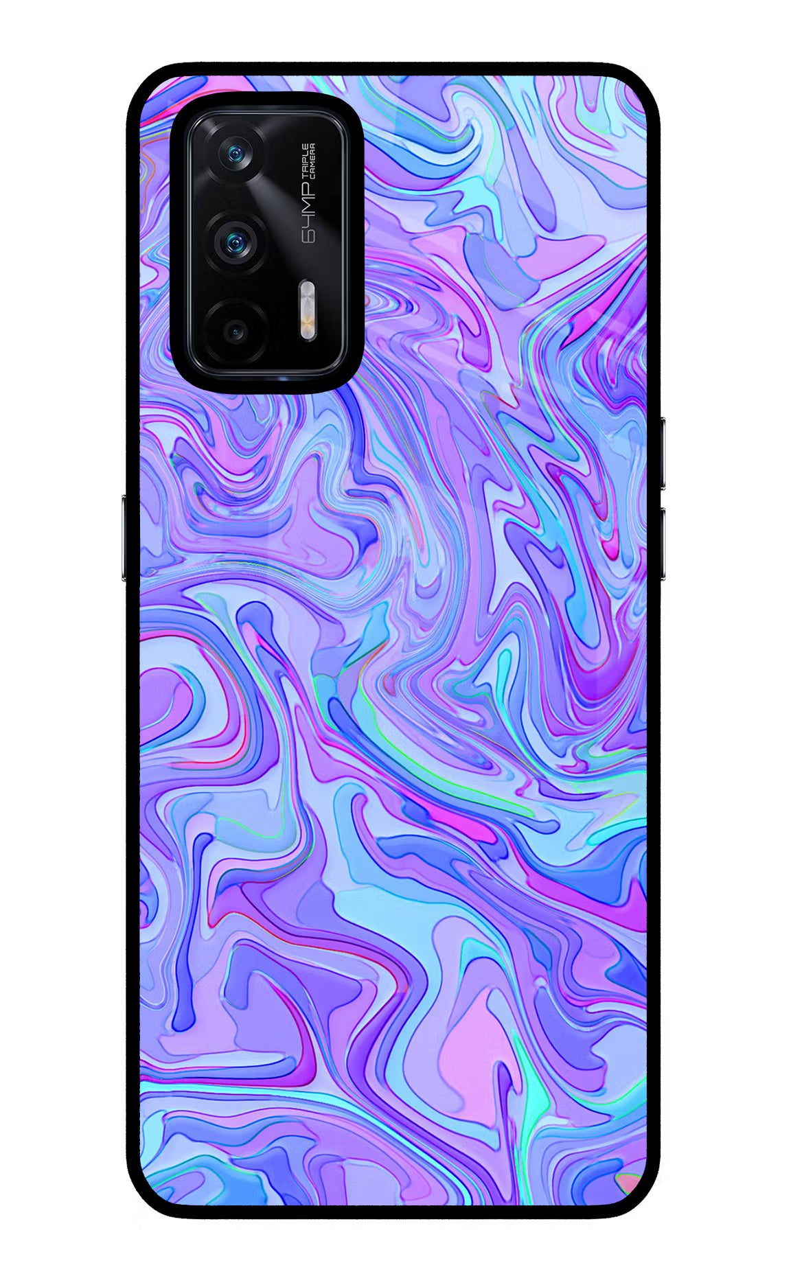 Glitter Realme X7 Max Glass Case Back Cover by Casekaro