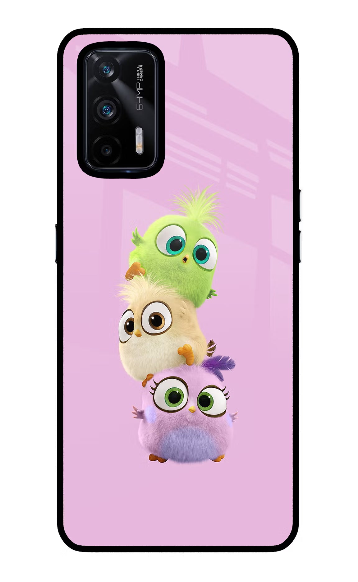 Cute Little Birds Realme X7 Max Glass Case Back Cover by Casekaro