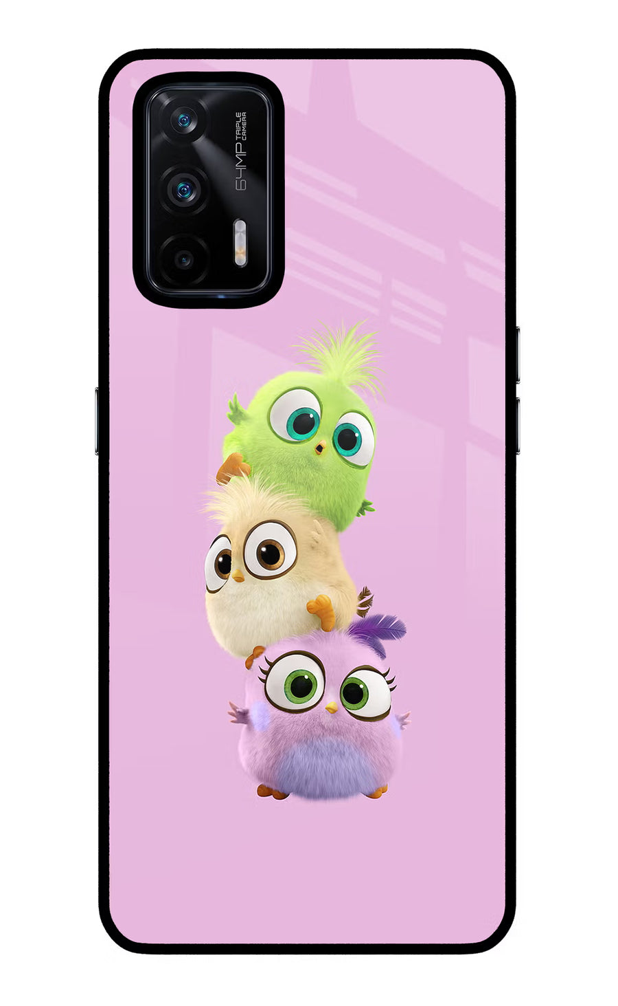 Cute Little Birds Realme X7 Max Back Cover, Glass case