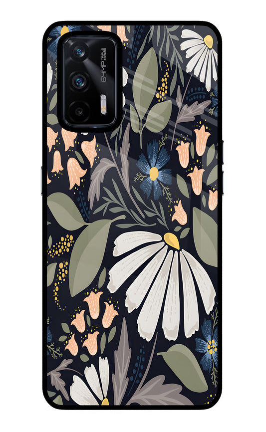 Flowers Art Realme X7 Max Glass Case