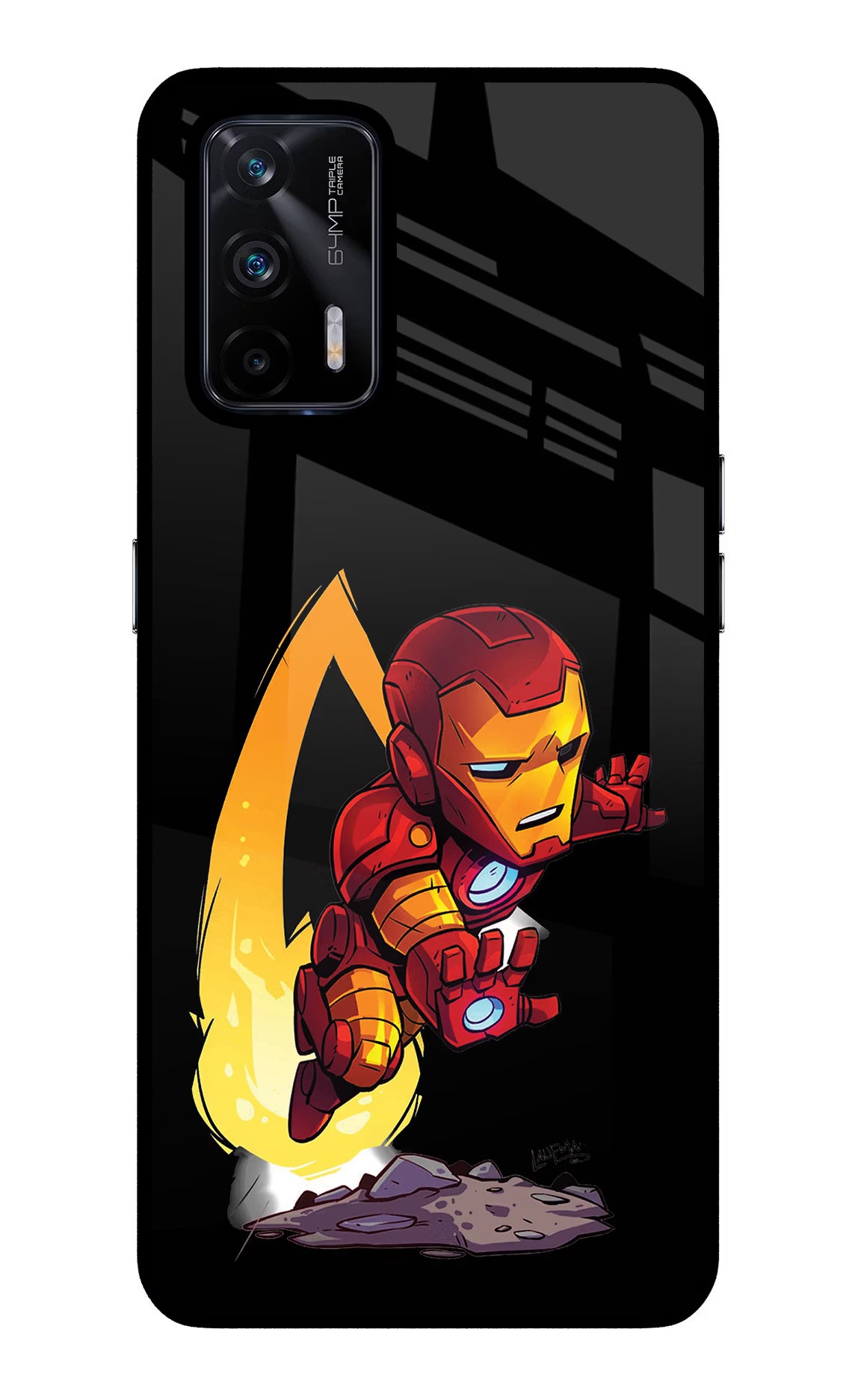 IronMan Realme X7 Max Glass Case Back Cover by Casekaro