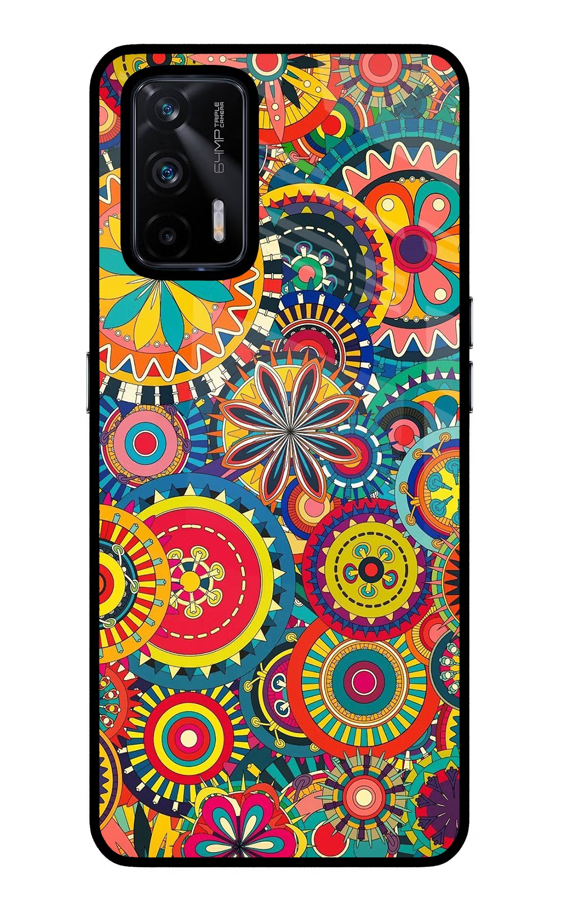 Gol Gol Art Realme X7 Max Glass Case Back Cover by Casekaro