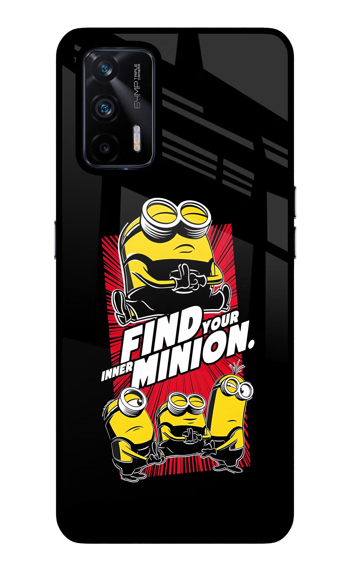 Find your inner Minion Realme X7 Max Glass Case Back Cover by Casekaro